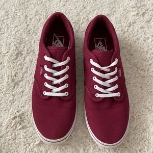 Vans burgundy/ white